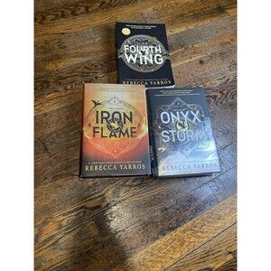 Rebecca Yarros Fourth Wing Series 3 Book Lot Fourth Wing, Iron Flame, Onyx Storm